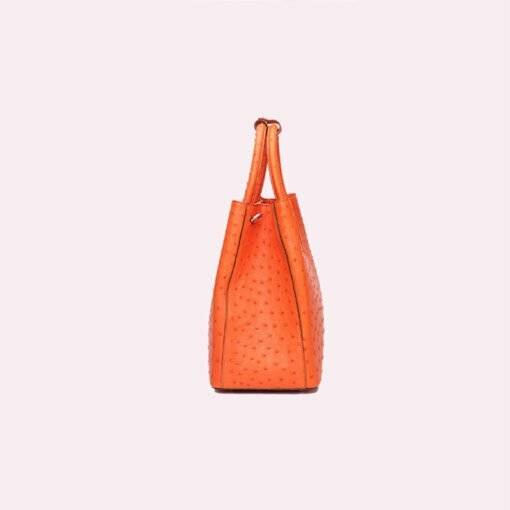 Orange Ostrich Handbag