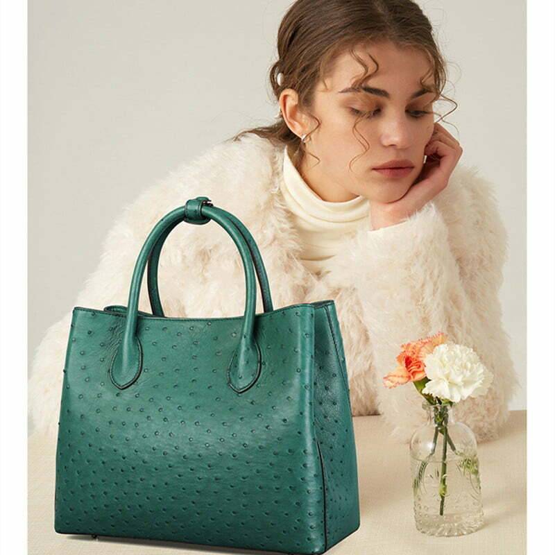 keximayuanyuan Ostrich leather lady handbag Large bag large capacity  imported real ostrich leather lady bag female hand bag