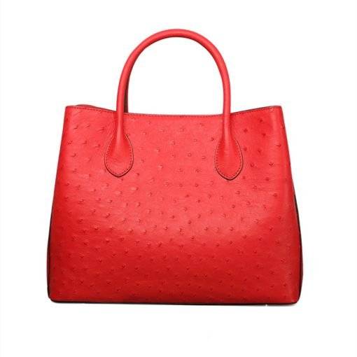 Red Ostrich Handbag