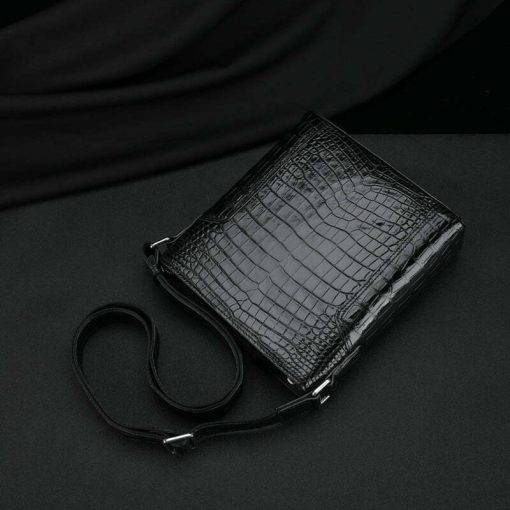 Genuine Crocodile Leather Men's Shoulder Bag - Image 7