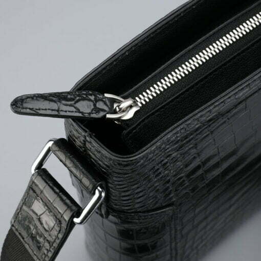 Genuine Crocodile Leather Men's Shoulder Bag - Image 9