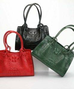 Women's Genuine Crocodile Leather Satchel Shoulder Bag
