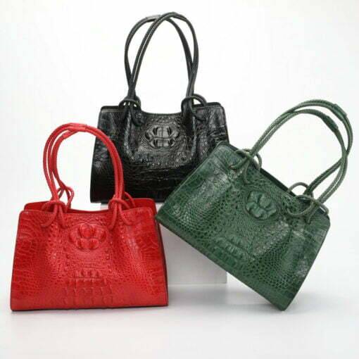 Women's Genuine Crocodile Leather Satchel Shoulder Bag