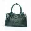 Women's Genuine Crocodile Leather Satchel Shoulder Bag Dark Green