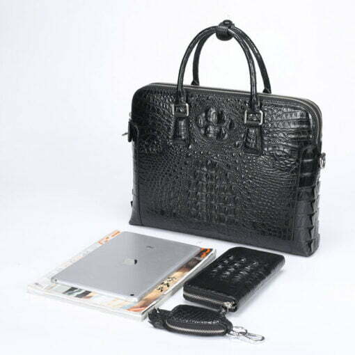 Mens Crocodile Leather Briefcase