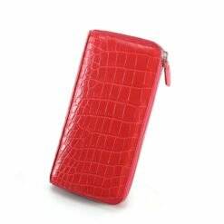 Genuine Croc Womens Wallet Alligator Purse Clutch Red