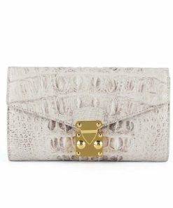 Crocodile Leather Women Wallet Fashion Purse White