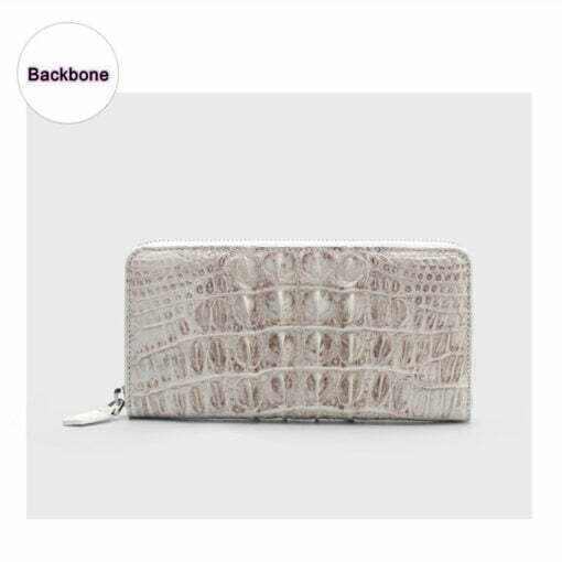 Crocodile Leather Women Wallet Purse Backbone Skin