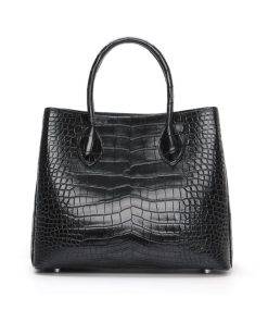 Real Crocodile Leather Women's Handle Shoulder Bag Alligator Tote