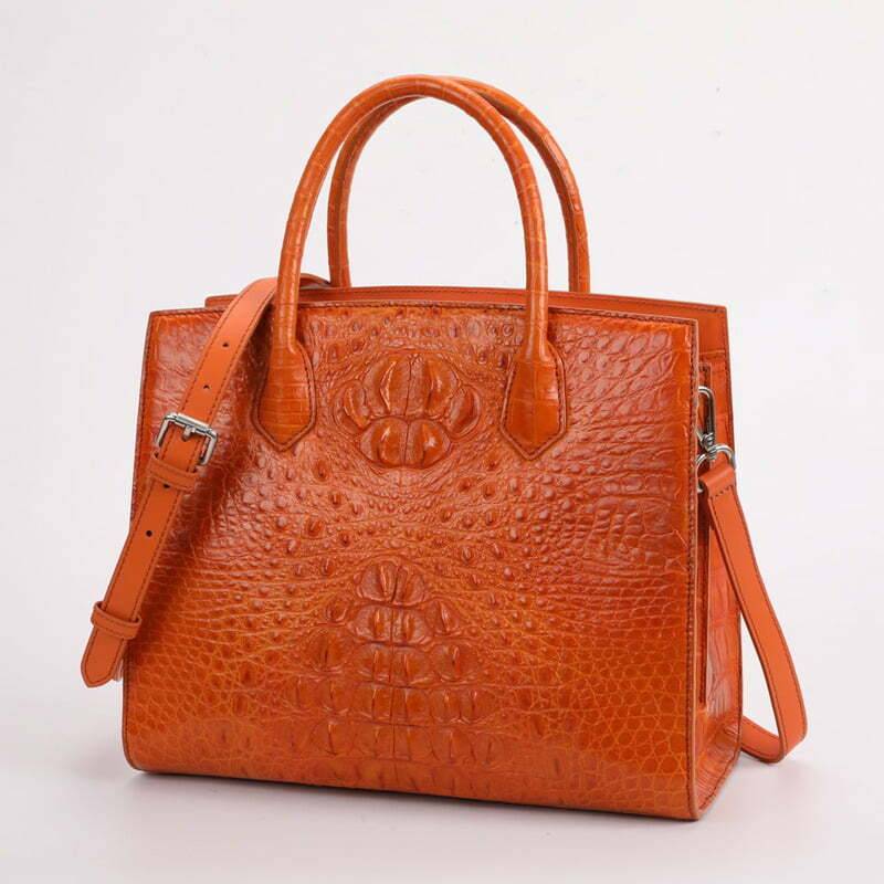 Crocodile Handbag for Women Genuine Leather Red