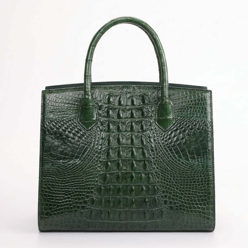 GREEN Handmade Genuine ALLIGATOR CROCODILE Leather Ladie Women Bag