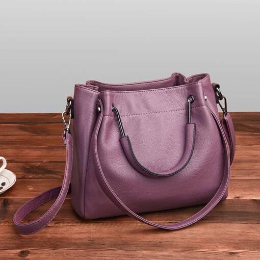 Leather Shoulder Strap Crossbody Shoulder Bag - Image 9