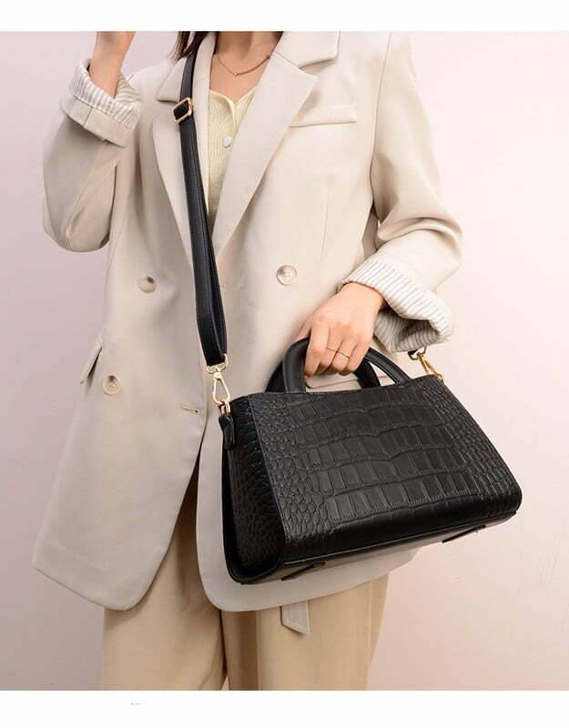 Fashion Crocodile Texture PU Shoulder Crossbody Bag