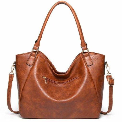 Fashion Designer Large Soft PU Leather Exotic Casual Shoulder Bags - Image 4