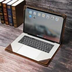 Retro Leather Laptop Sleeve Case for Macbook Pro 15.4