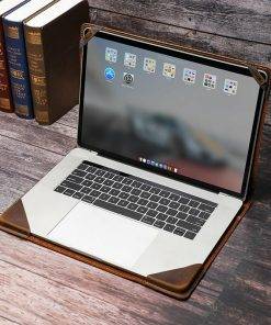 Retro Leather Laptop Sleeve Case for Macbook Pro 15.4