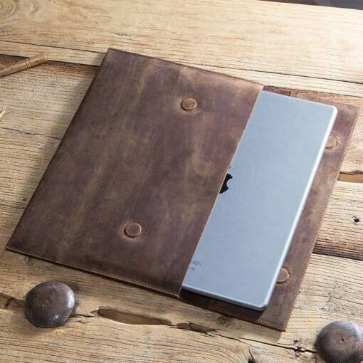 Cowhide Leather Sleeve Case for iPad Pro 12.9