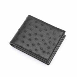 Genuine Ostrich Billfold Wallet for Men Black