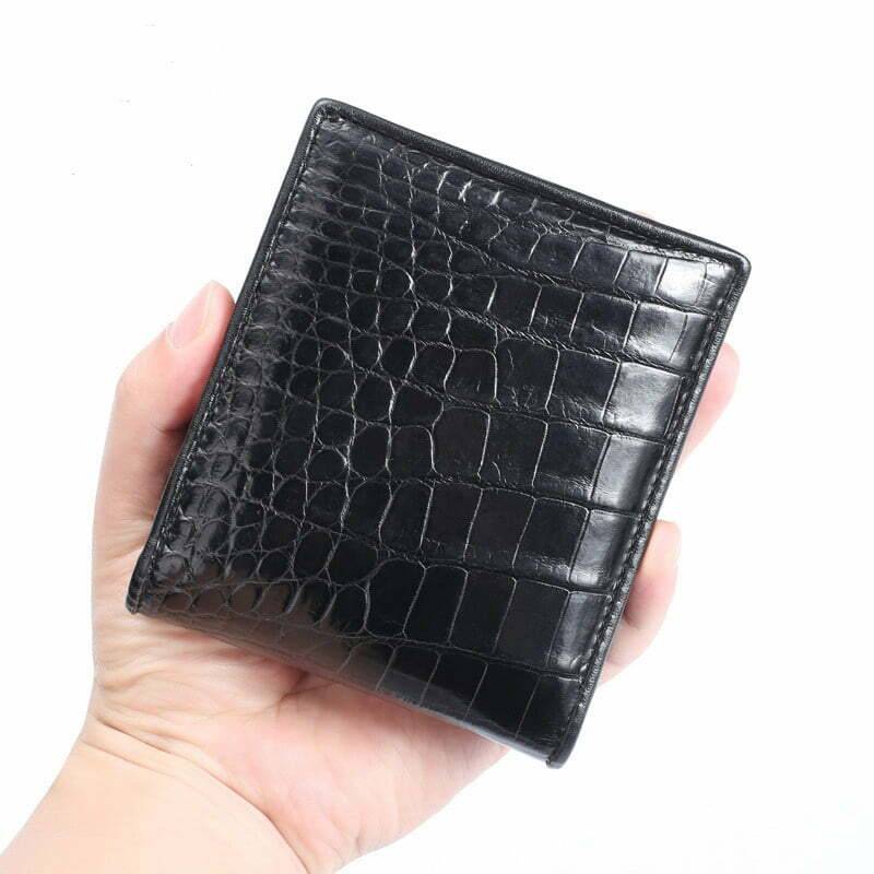 Belly Cbelly Wallet | Crocodile Skin & Leather Walletut Nile Crocodile Wallet Pre Cut Panel Navy