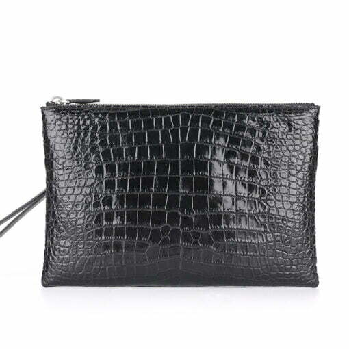 Men's Genuine Crocodile Skin Leather Pouch Clutch Bag