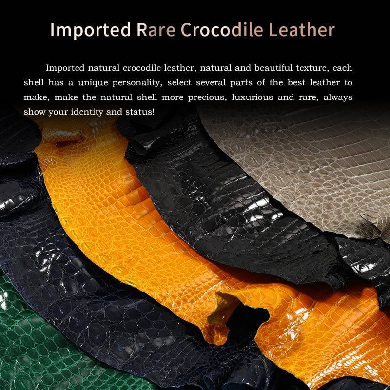 Natural Crocodile Leather iPhone 12 Pro Max 11 Mini Case Cover 