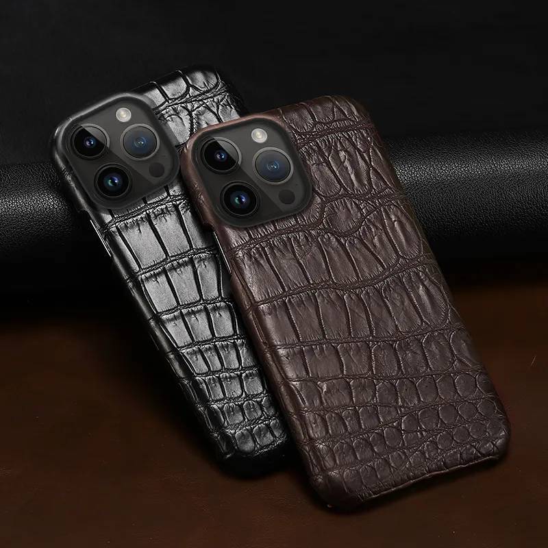 Genuine Luxury Crocodile Leather iPhone 15 Pro Max Case