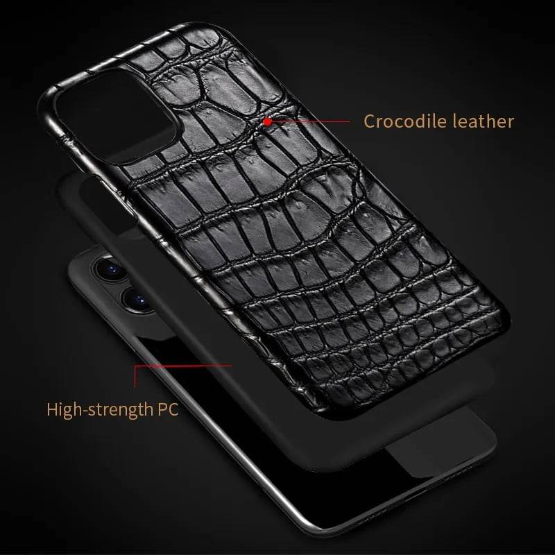 Genuine Luxury Crocodile Leather iPhone 15 Pro Max Case - Everweek