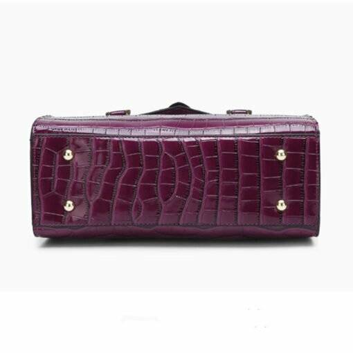 Vintage Crocodile Pattern Luxury Handbag Croco Leather Shoulder Bag - Image 7
