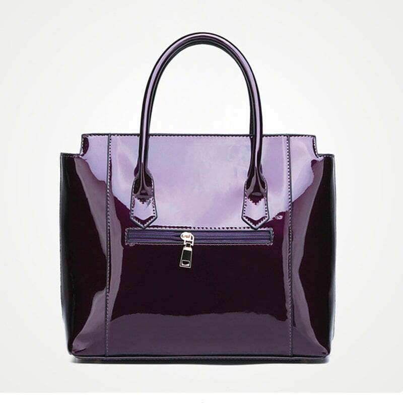 Women Purple Croc-Skin Patterned Tote Bag