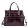 Women's Bags PU Leather Satchel Top Handle Bag Leather Handbags Purple