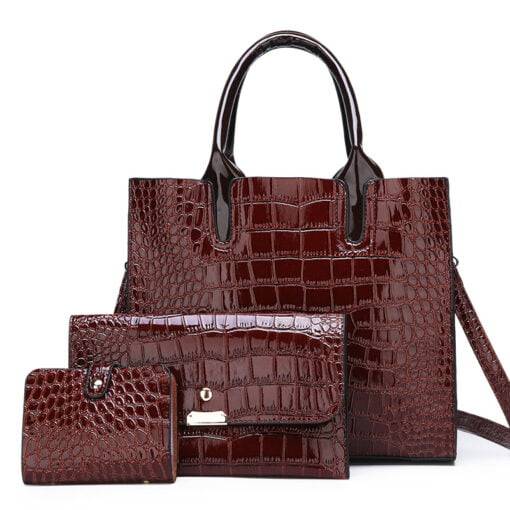 Women's Vintage Style Exotic Pattern Crossbody Tote Shoulder Bag Brown