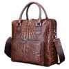 Real Crocodile Skin Leather Men's Business Briefcase Alligator Handbag