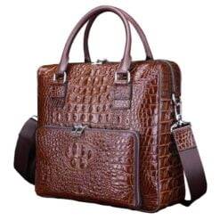 Real Crocodile Skin Leather Men's Business Briefcase Alligator Handbag