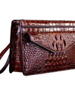 Genuine Crocodile Skin Men's Clutch Bag Alligator Pouch