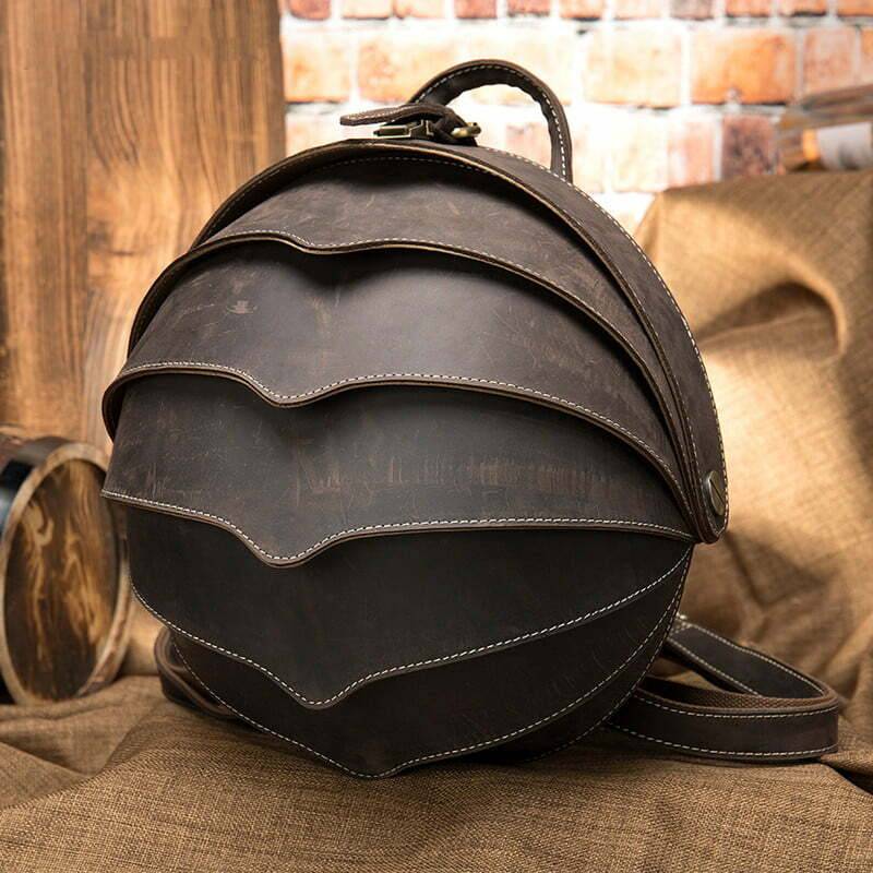 Crazy Leather Backpack Brown Crazy Leather Bag Design Mens 