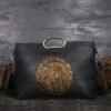 Genuine Leather Embossing Totem Handbag Classic Shoulder Bag Grey