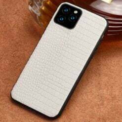 Genuine Leather Premium iPhone 12 Pro Max Case White