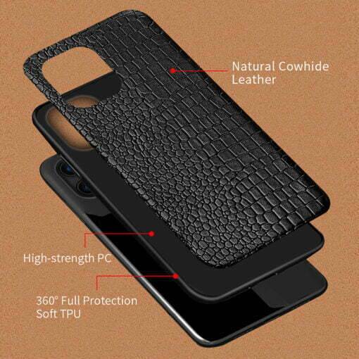 Genuine Leather Premium iPhone 13 Pro Max Case White - Image 9