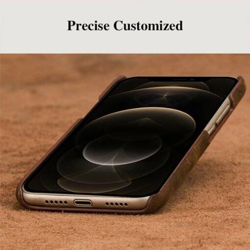 Crazy Horse Cowhide Leather iPhone 15 Pro Max Case - Image 9