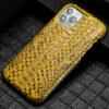 Genuine Python Leather iPhone 12 Pro Max Case Real Snakeskin Phone Cover