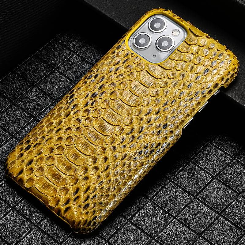 Cardholder Case for iPhone 15 Pro Max in Genuine Python