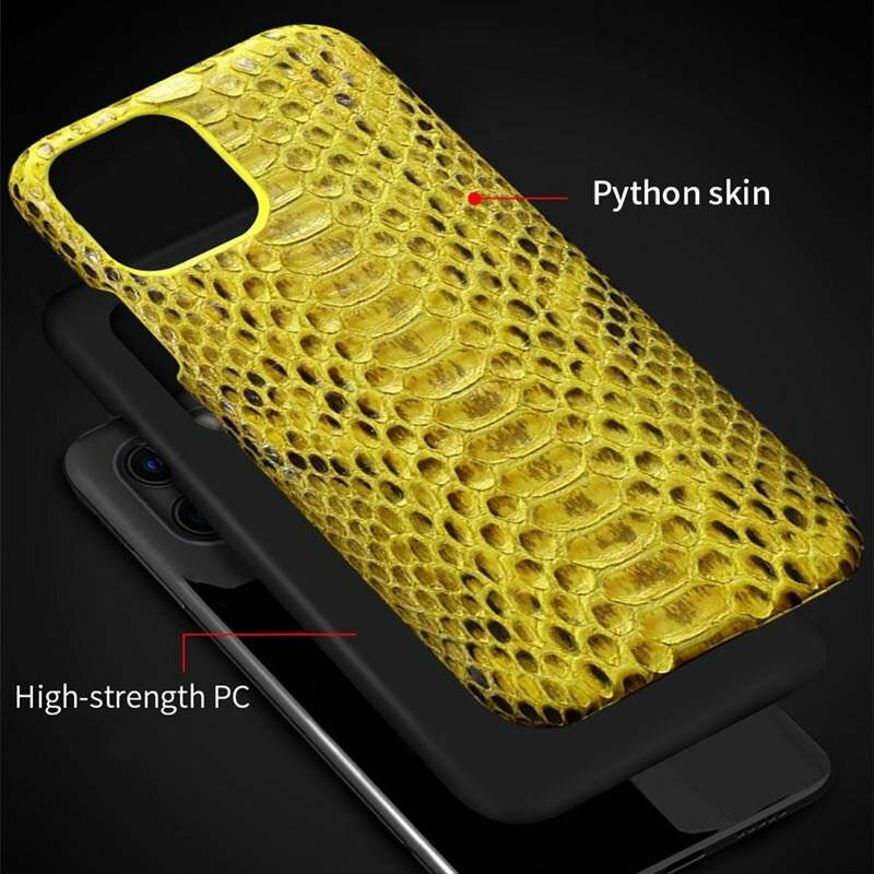 Cardholder Case for iPhone 14 Pro in Genuine Python