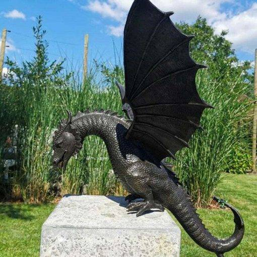Water Fountain Dragon Statue Sculpture Animal Figurine Yard Garden Outdoor Decor - Image 3