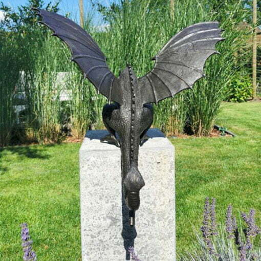 Water Fountain Dragon Statue Sculpture Animal Figurine Yard Garden Outdoor Decor - Image 5