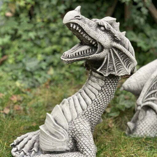 Dragon Lawn Statue Figurine Outdoor Sculpture Garden Yard Decor Art Ornament