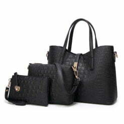 Women Retro Crocodile Pattern Leather Handbag Fashion Tote Handle Bag with  Zipper and Shoulder Strap - Everweek