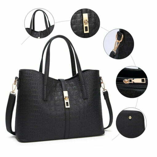 Women Handbag Leather Tote Shoulder Bag Purse Crossbody Satchel Purse - Image 4