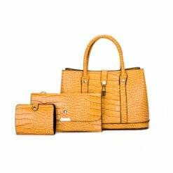 Croc Embossed Satchel Bag