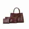 Croc Embossed Satchel Bag