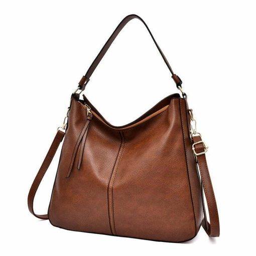 Women Shoulder Bags Soft Vegan Leather Ladies Purses Handbags Tote - Image 5